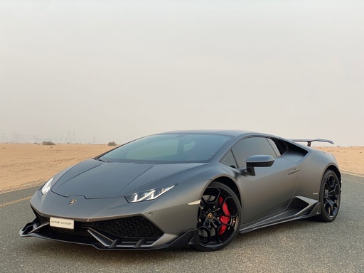 Grey Lamborghini Huracan Coupe for Rent in Dubai