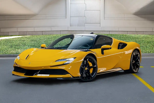 Rent a Ferrari SF90 Yellow 2023 in Dubai